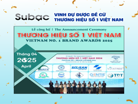 Gel Subạc vinh dự được đề cử trong lễ công bố "Thương hiệu số 1 Việt Nam"